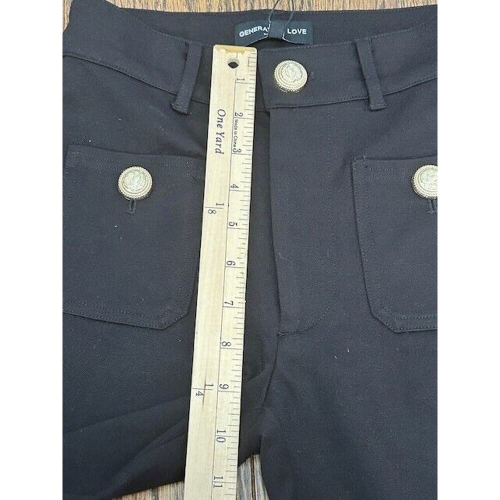 Generation Love Andrew Ponte‎ Pants Flared Legs Pearl Buttons Trousers Black 00 - Picture 6 of 12